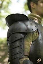 Medieval Shoulder Pauldrons Larp Steel Giant Dark Warrior Pair Of Shoulder Set picture