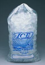 Crystal Clear Plastic Ice Bags with Cotton Draw String, 8 lb, 10 lb, 1.35mil picture