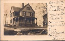 Real Photo Postcard Children Sitting in Yard of House in New Rochelle, New York picture