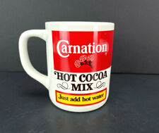 VINTAGE CARNATION HOT COCOA MIX ADVERTISING CERAMIC MUG / COFFEE CUP picture