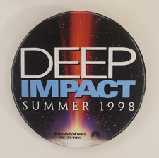 Vintage Deep Impact Movie Promo Pinback Button Summer 1998  DuVall Wood Freeman picture