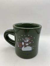 Life Is Good Mug~Green with Snowman Strumming Shovel picture
