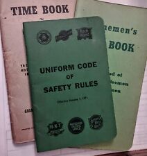 Vintage Railroad Employee Time Book Tables  Uniform Code Safety Rules Ephemera picture