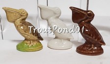 Wade Whimsies Pelican Figurines #42 Set 9 TS Birdlife Absolutely Crackers White picture
