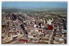 c1960 Aerial View Business District Track Exterior View El Paso Texas Postcard picture