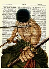 Roronoa Zoro One Piece Anime Dictionary Art Print Poster Picture Manga Book  picture