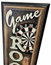 Game Room Sign Man Cave Wall Art Darts Billiards 22x8” Kate Ward Thacker Design picture