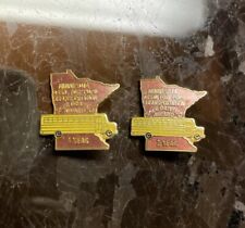Vintage Minnesota School Bus Operators Assn Safe Driving Award Pins 1 & 2 Years picture