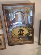Vintage Rhine Beer  Clock Hard Wood Frame. picture