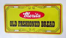 Merita Old Fashioned Bread License Plate NEW OLD STOCK Route Salesman Truck picture