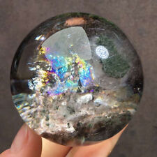186g Top Rare Natural Green Ghost Phantom Quartz Sphere Crystal Ball Reiki Gem picture