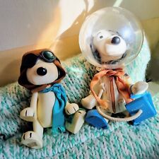 Vintage LOT Two 1960s Snoopy Figures, Astronaut AND Aviation Snoopy AND Car picture