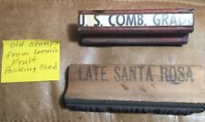 Ink Stamps Loomis California Fruit Shed US Comb Grade Late Santa Rosa Old Placer picture