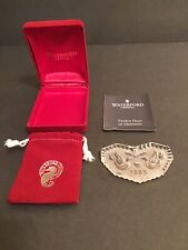 1985 Waterford Crystal Two TurtleDoves Christmas Ornament In Box picture
