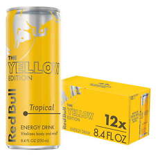Red Bull Yellow Edition Tropical Energy Drink, 8.4 fl oz, Pack of 12 Cans picture