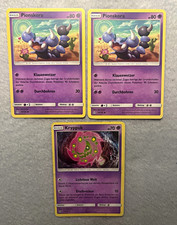 Pokemon TCG Color Shock 3 Cards German Pionskora x2 Kryppuk 54/156 53/156 picture