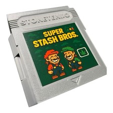 Stash Box with Rolling Tray & Lighter Holder – Super Stash Bros Retro Cartridge  picture