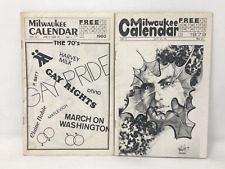 Milwaukee Calendar 1979+1980 Harvey Milk Elaine Noble Original Newsletters Gay picture