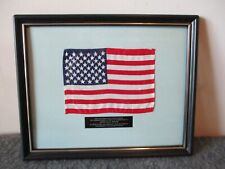 1973-1974 NASA APOLLO SKYLAB FLOWN AMERICAN FLAG -FRAMED RECOGNITION AWARD -READ picture