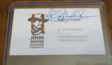 Patrick Wayne actor son of John Wayne signed autographed business card old logo picture