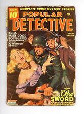 Popular Detective Pulp Feb 1945 Vol. 28 #2 GD picture