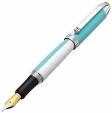 Xezo Visionary Sky Blue & White Enamel Medium Fountain Pen, Handmade. LE 500 picture
