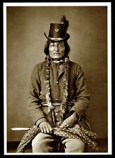 ⫸ 902 Postcard LONG SOLDIER Hunkpapa Indian Chief 1874 Photo by O.S. Goff NEW picture