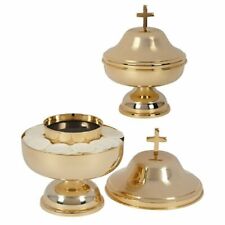 Polished Brass Cross Lid Intinction Set for Home, Sanctuary, or Church, 9 In picture
