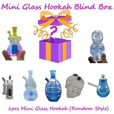 Blind Box 1pc Mini Glass Bong Smoking Hookah Hand Pipe SMOKING Pipe W/ 10mm Bowl picture