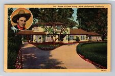 Hollywood CA-California, Home of Gene Autry, c1947 Antique Vintage Postcard picture