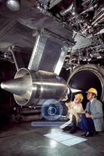 PLUM BROOK HYPERSONIC TUNNEL ENGINEERS INSPECT SCRAMJET 1973 4X6 PHOTO picture