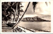 Vintage RPPC Postcard Diamond Head  Honolulu Hawaii HI c.1940-1950          N235 picture