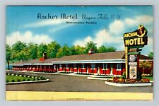 Niagara Falls NY-New York Anchor Motel Advertising Vintage Chrome c1955 Postcard picture