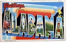 Postcard Large Letter Greetings From Alabama Posted. 1950 picture
