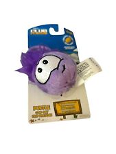 Disney Club Penguin Purple Puffle Clip On Plush Toy Fuzzy Dangler with Coin NOS picture
