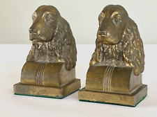 Vintage PM Craftsman Brass Irish Setter Hunting Dog Bookends picture