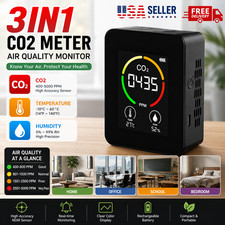 CO2 Meter Air Quality Monitor 400-5000 PPM Sensor Carbon Dioxide Detector US picture
