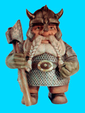 Viking Dwarf Garden Statue Protect Door Greeter Gnome Warrior Handcrafted LARGE picture