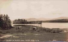 RPPC Silver Lake Near Keene New Hampshire Showing Island in Lake Postcard picture