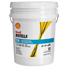 Shell Rotella T4 Triple Protection 15W-40 Diesel Motor Oil, 5 Gallon Pail picture