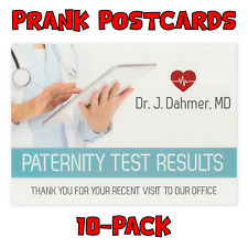 10-Pack Prank Postcards - Paternity Test Results - Send Them To Victims Yourself picture