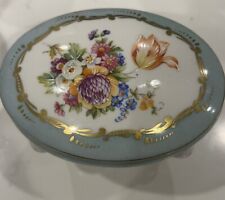 Limoges French Floral Painted Trinket Box picture