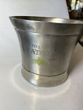Large Patron Tequila Bee  Stainless  Silver  Ice Bucket   Barware picture