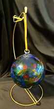 HAND BLOWN STUDIO ART GLOBE from Germany Riedl Glaskunst w stand  PRICE LOWERED picture