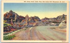 Postcard - Going Down Cedar Pass, Bad Lands National Monument - South Dakota picture
