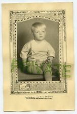 Antique Merry Christmas Photo (1929) Cute Little Boy - THOMPSON Family picture