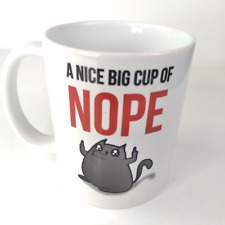 Exploding Kittens “A NICE BIG CUP OF NOPE” 12oz Glossy White Coffee Mug/ Tea Cup picture