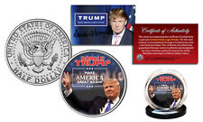 DONALD TRUMP 45th Pres *MAKE AMERICA GREAT AGAIN* Colorized JFK Half Dollar Coin picture