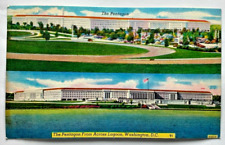 Pentagon From Across Lagoon Washington DC Postcard Linen Unposted Divided Back picture