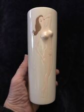 Nude Woman, Naughty Vase 7” Cylinder Style, Vintage, MCM picture